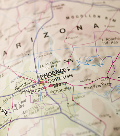 Where do accidents occur most in Arizona?